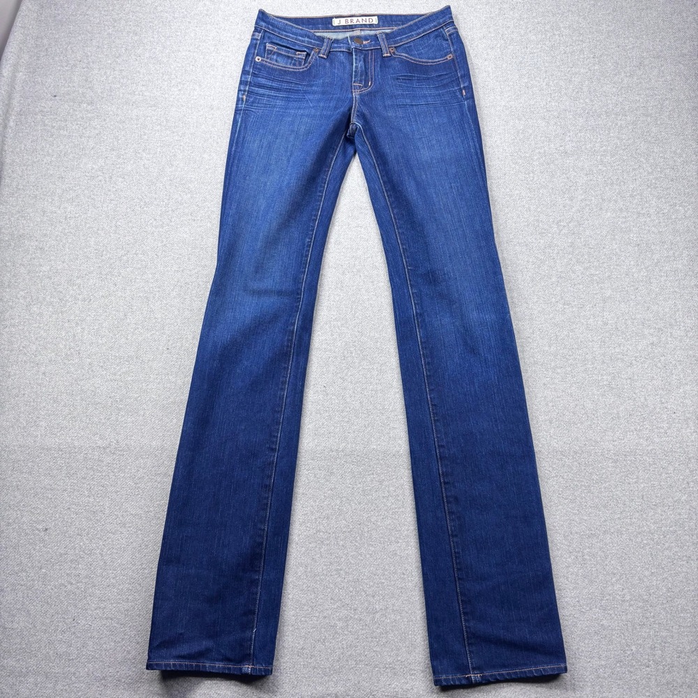 J Brand Bootcut Jeans Womens 25 Blue‎ Low Rise Dark Wash Made in USA *FLAW
